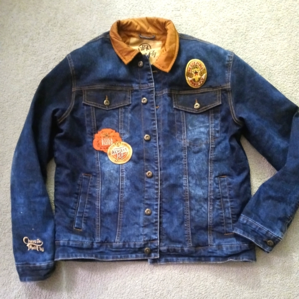 Born Fly men's size large jean jacket
